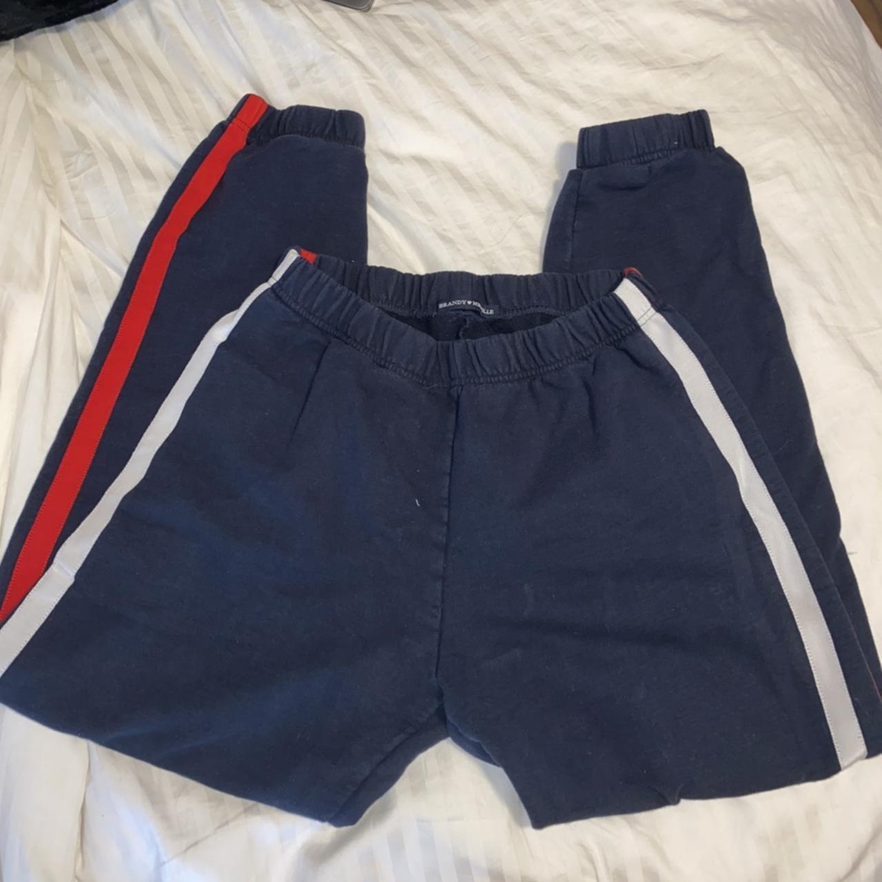 BRANDY MELVILLE SWEATPANTS COLOR NAVY BLUE WITH... - Depop