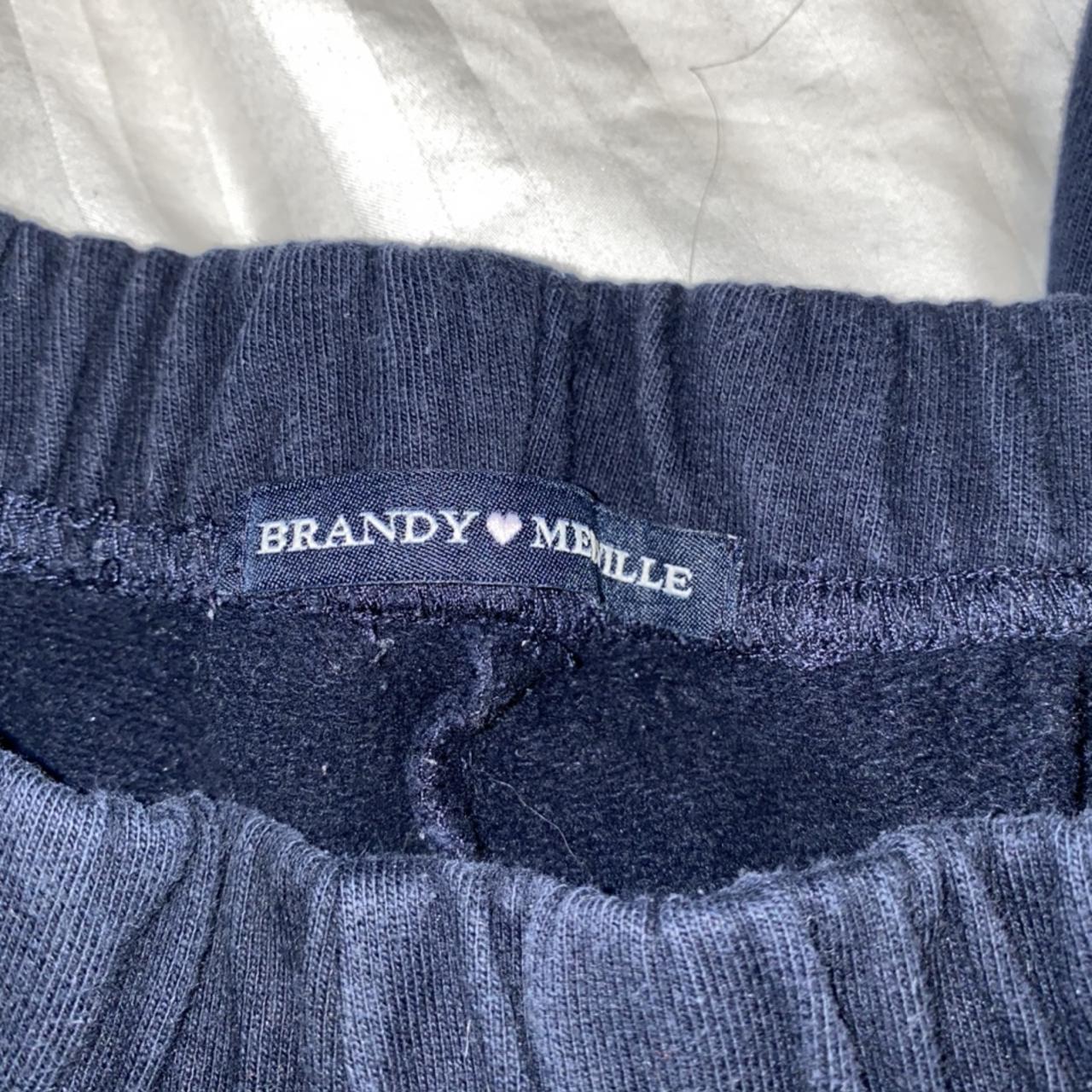 BRANDY MELVILLE SWEATPANTS COLOR NAVY BLUE WITH... - Depop