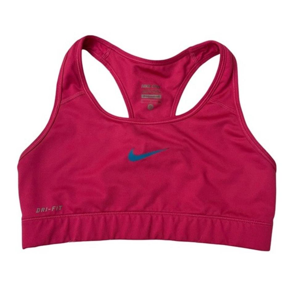 Nike DRI-FIT Sport Bra Hot Pink Size Small - Depop