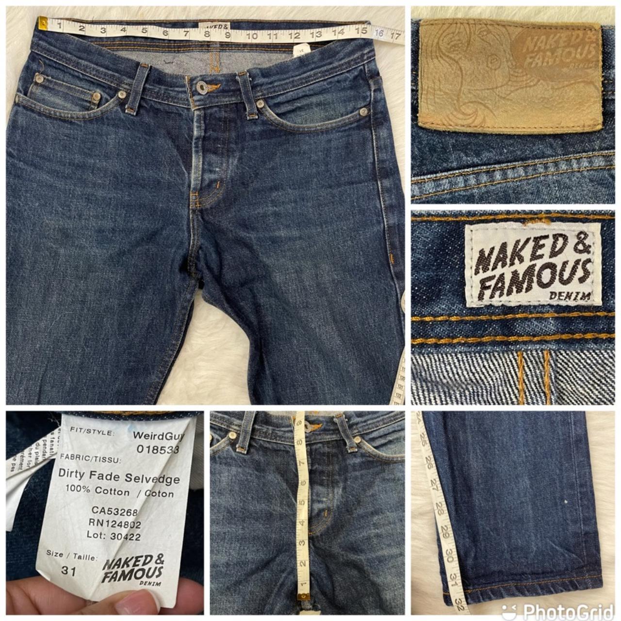 Naked Famous Denim Weird Guy Dirty Fade Selvedge Depop