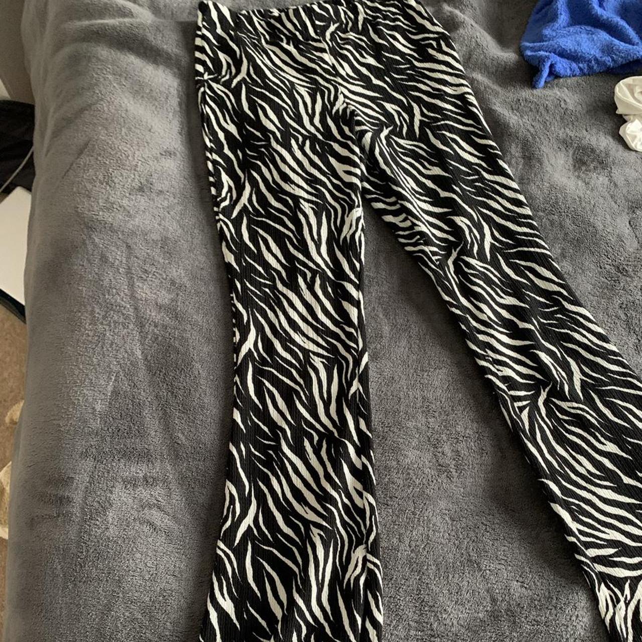 topshop zebra trousers