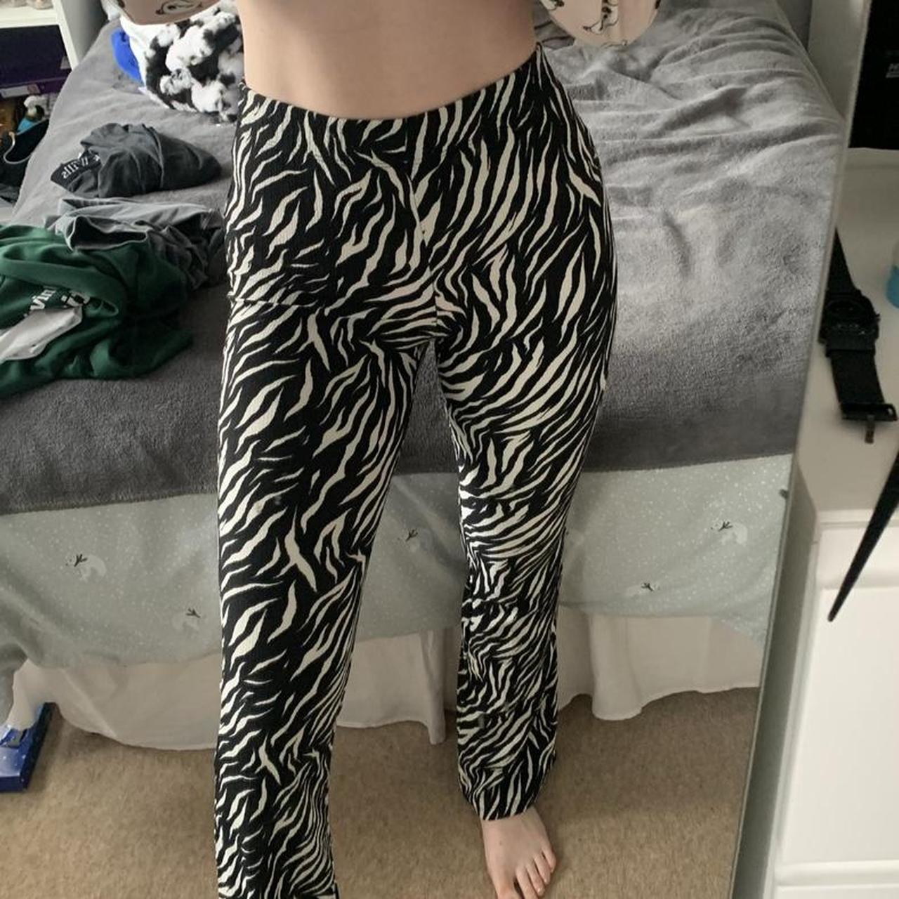 topshop zebra trousers