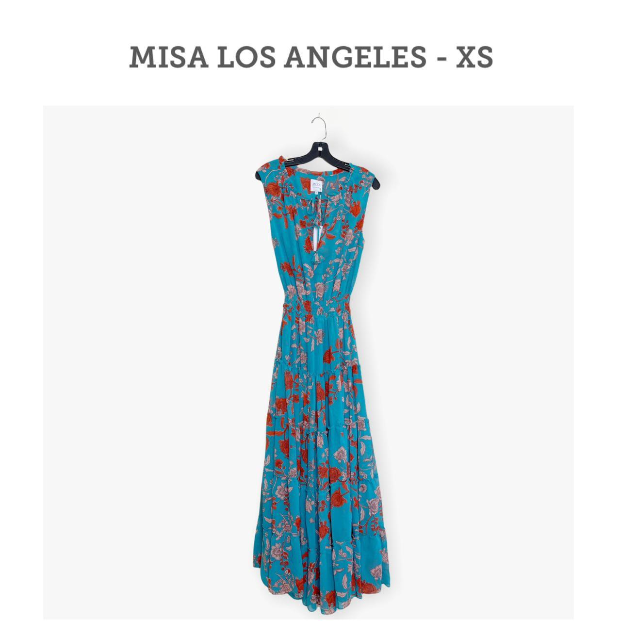 Misa Los Angeles Women's Blue and Green Dress