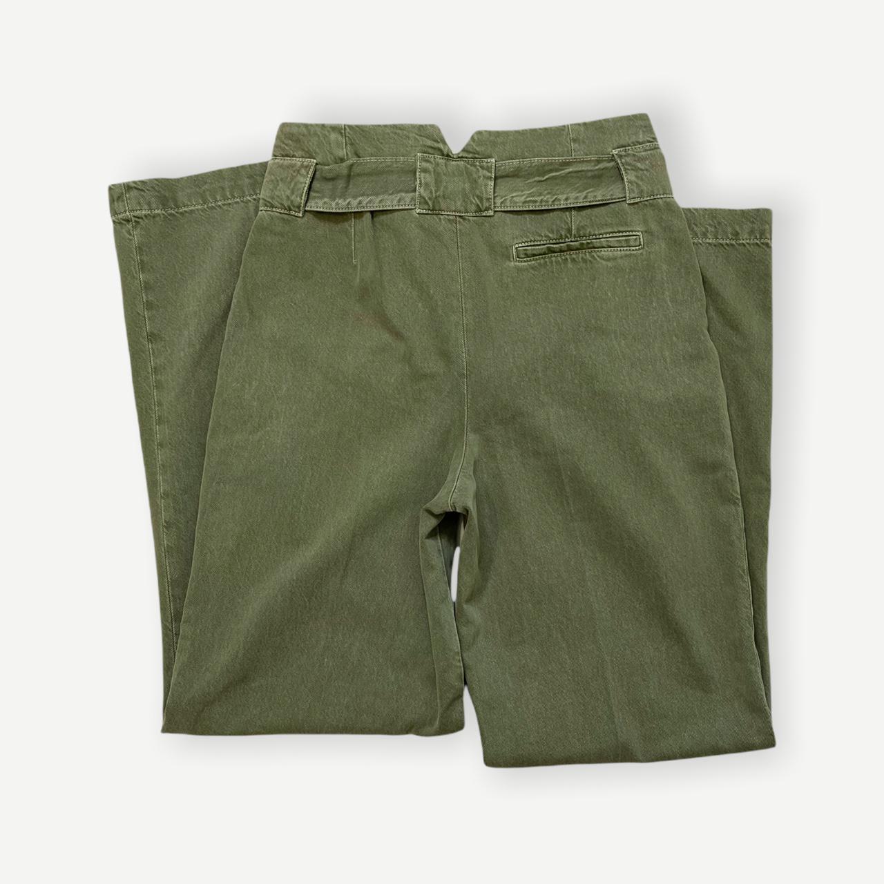 Sézane Women's Green and Khaki Trousers (3)