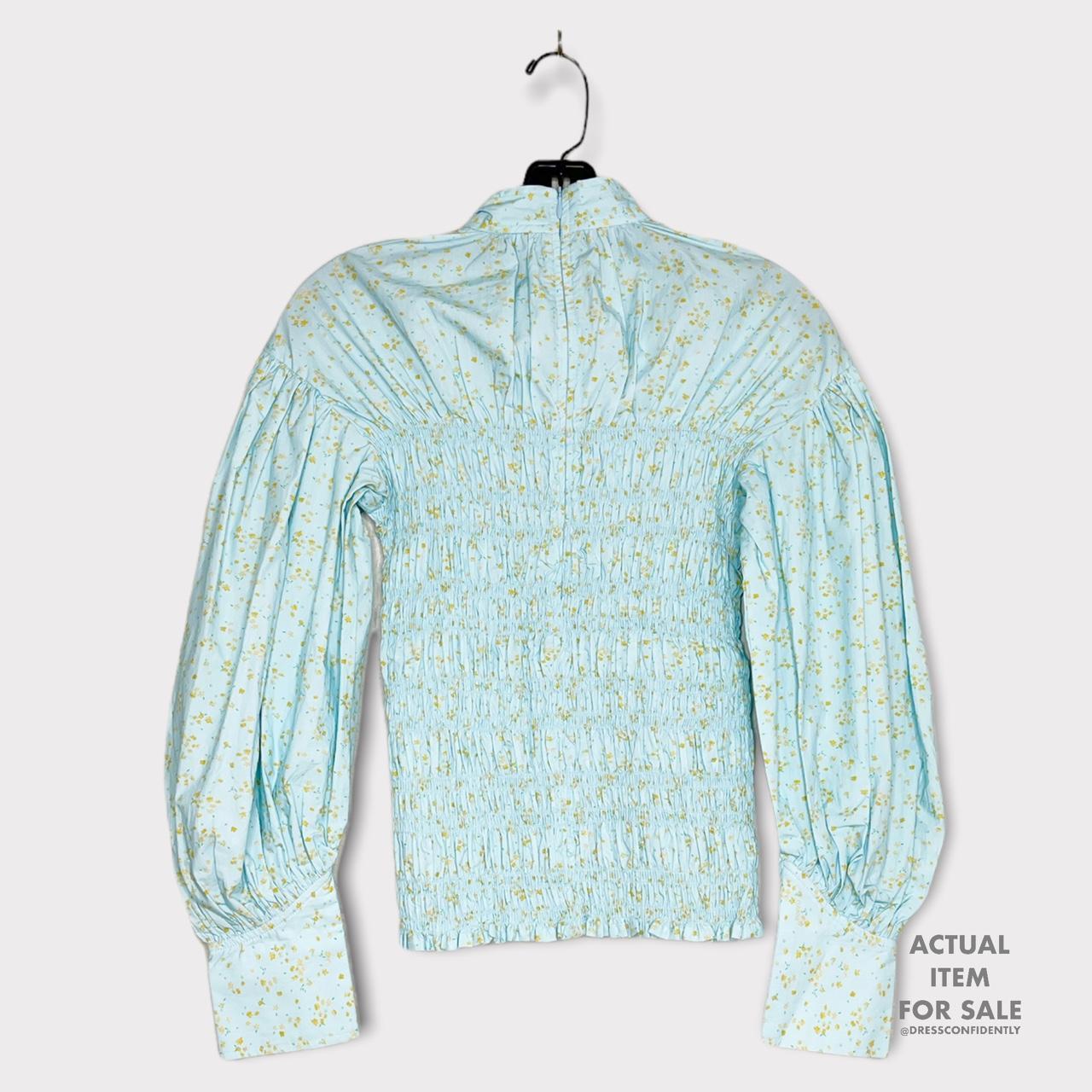 Product Image 2 - GANNI Puff-Sleeves Ruched Floral Blouse