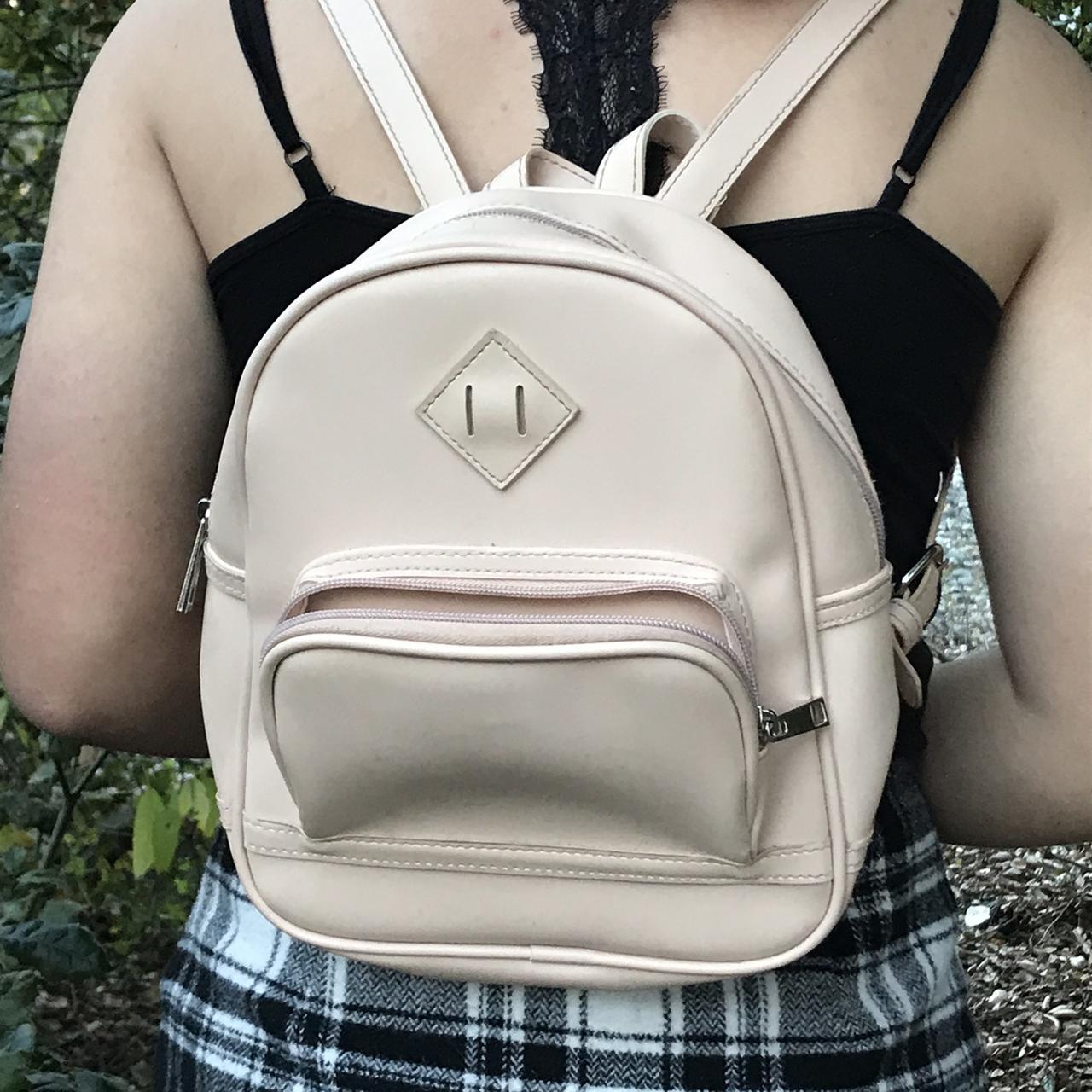 light pink leather mini backpack the cutest lil