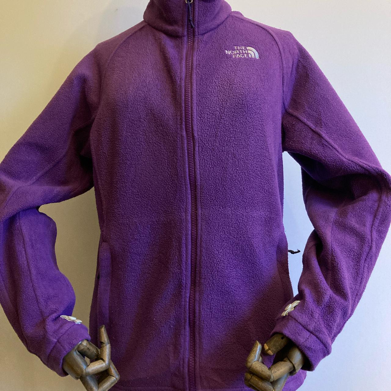 Vintage North face purple full zip Fleece Jacket in... - Depop