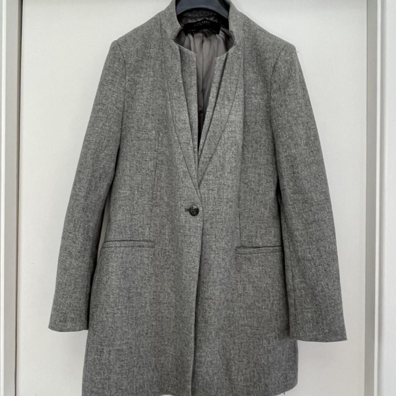 Zara - lambs wool smart work coat *light* In great... - Depop