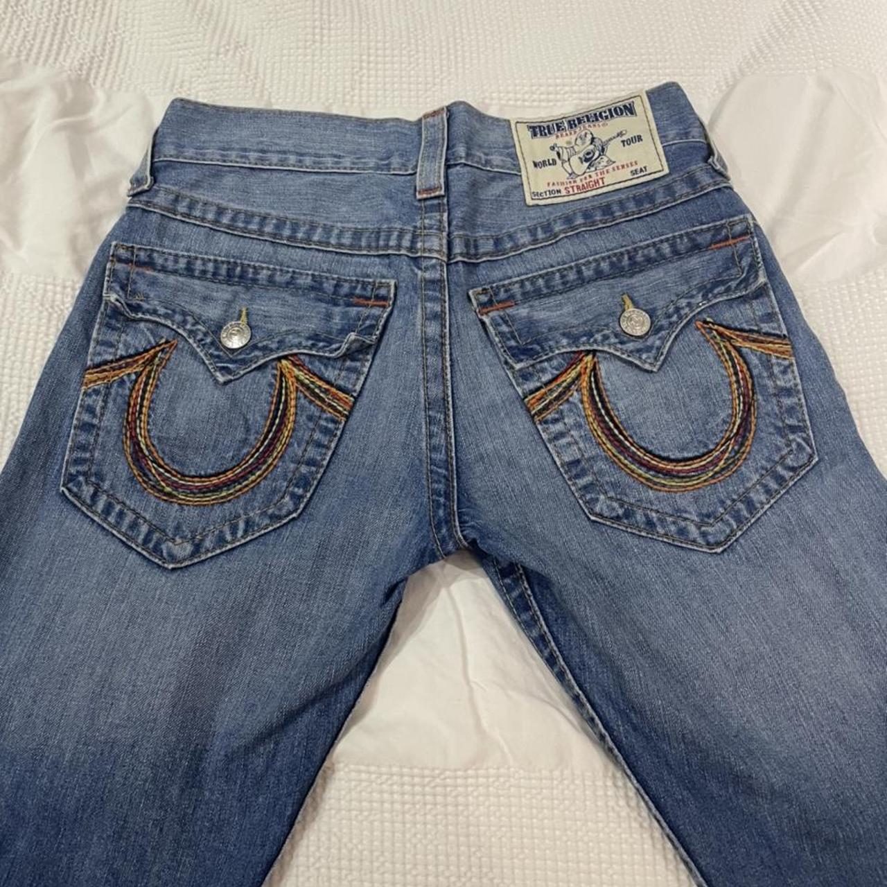 True religion straight/baggy fit jeans with rare... - Depop
