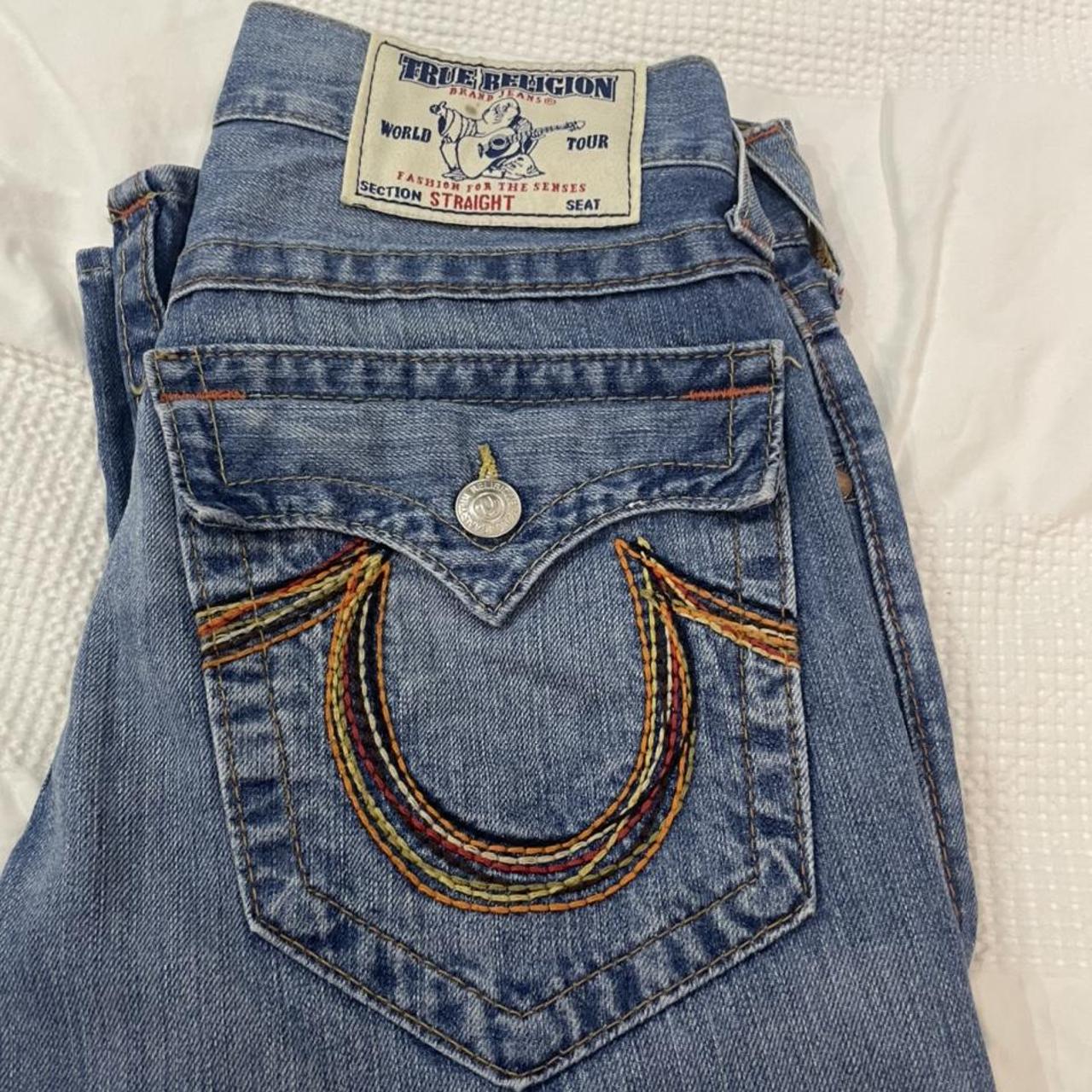 True religion straight/baggy fit jeans with rare - Depop
