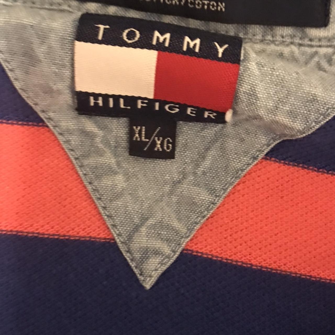 Vintage Tommy Hilfiger Polo. Size XL in youth fits... - Depop