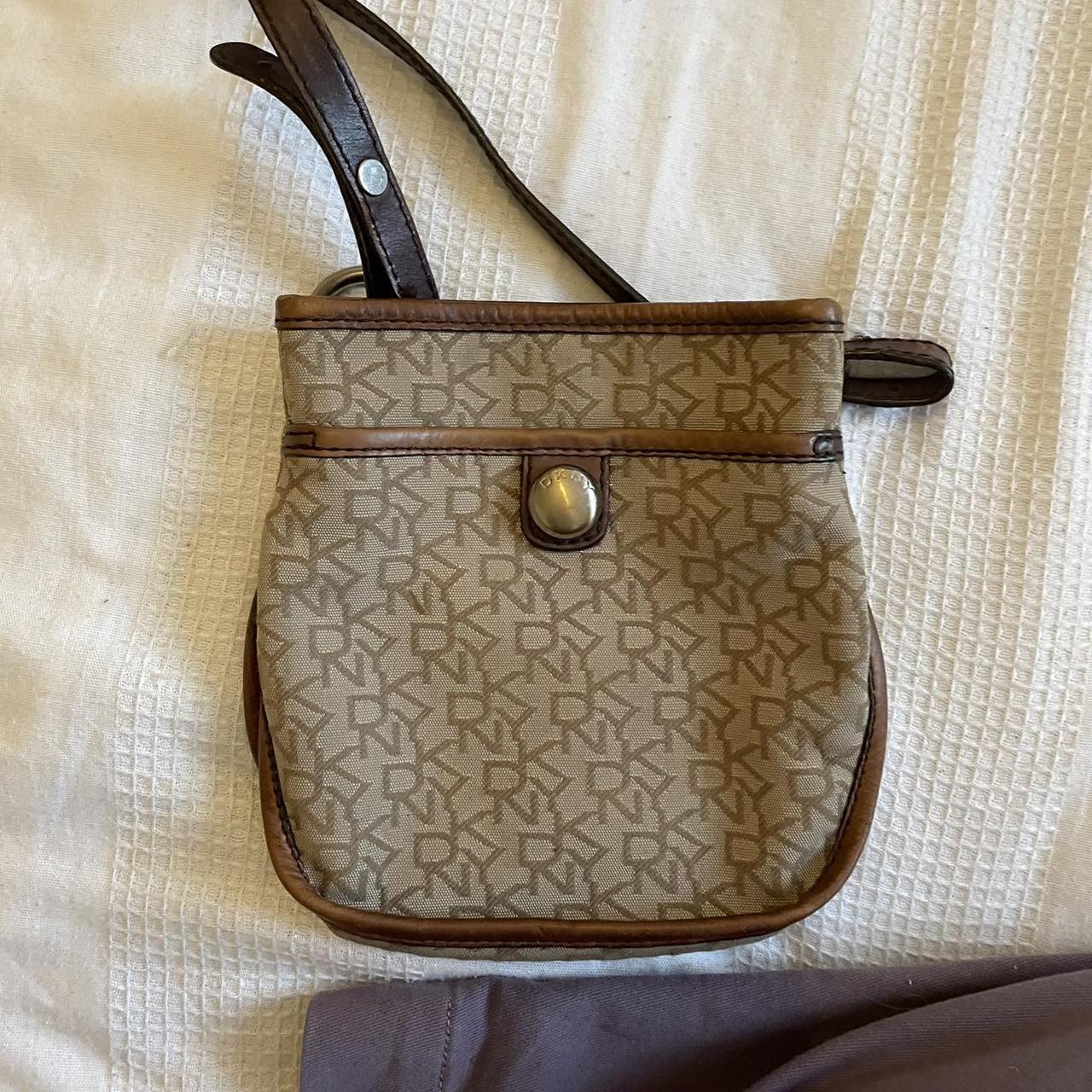 real dkny side bag handbag clutch // small bag with... Depop