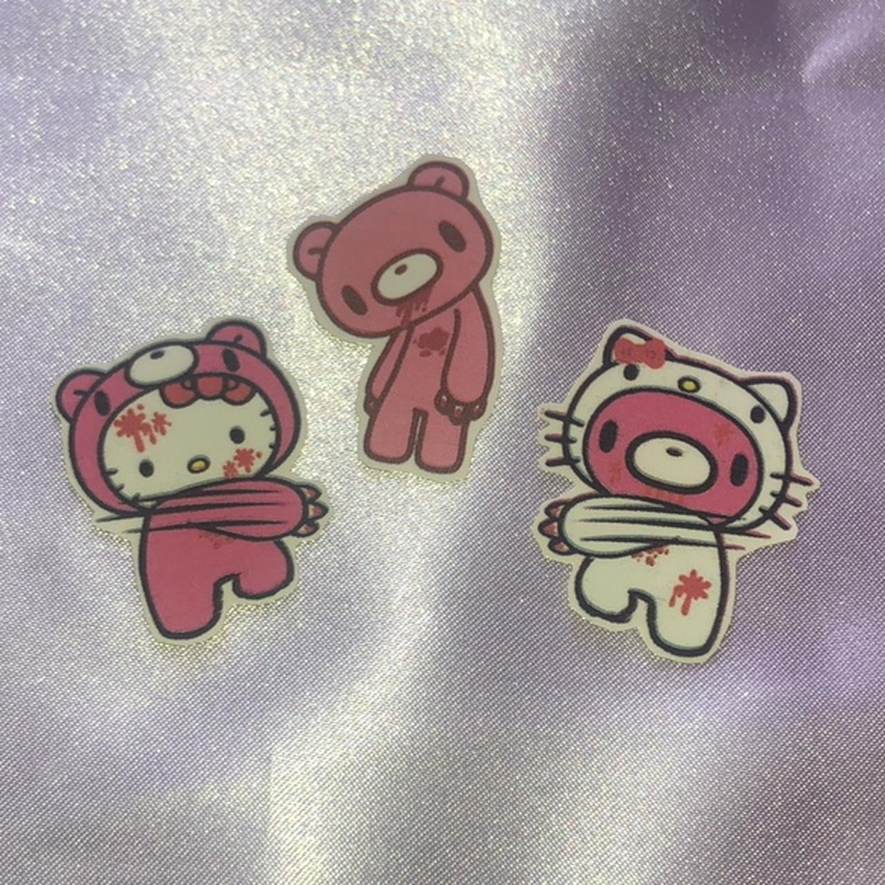 3 Gloomy Bear X Hello Kitty Stickers ♡ Size... - Depop