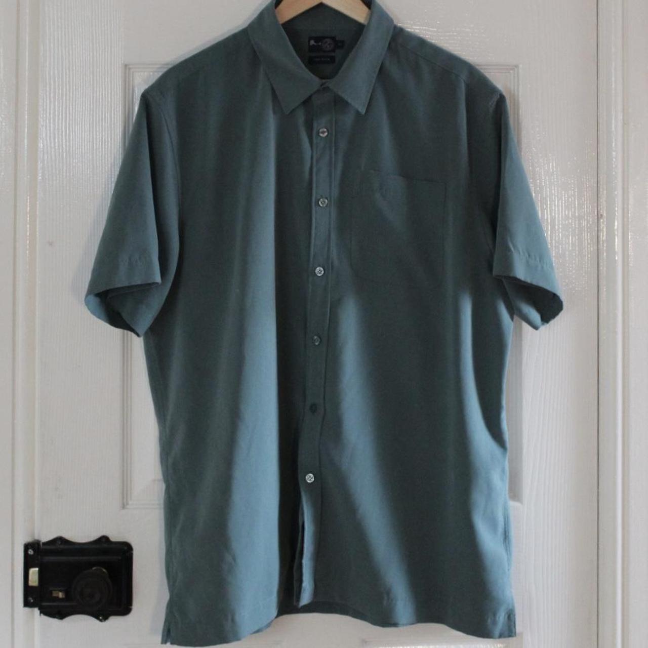 BHS Men's Green and Blue Shirt | Depop