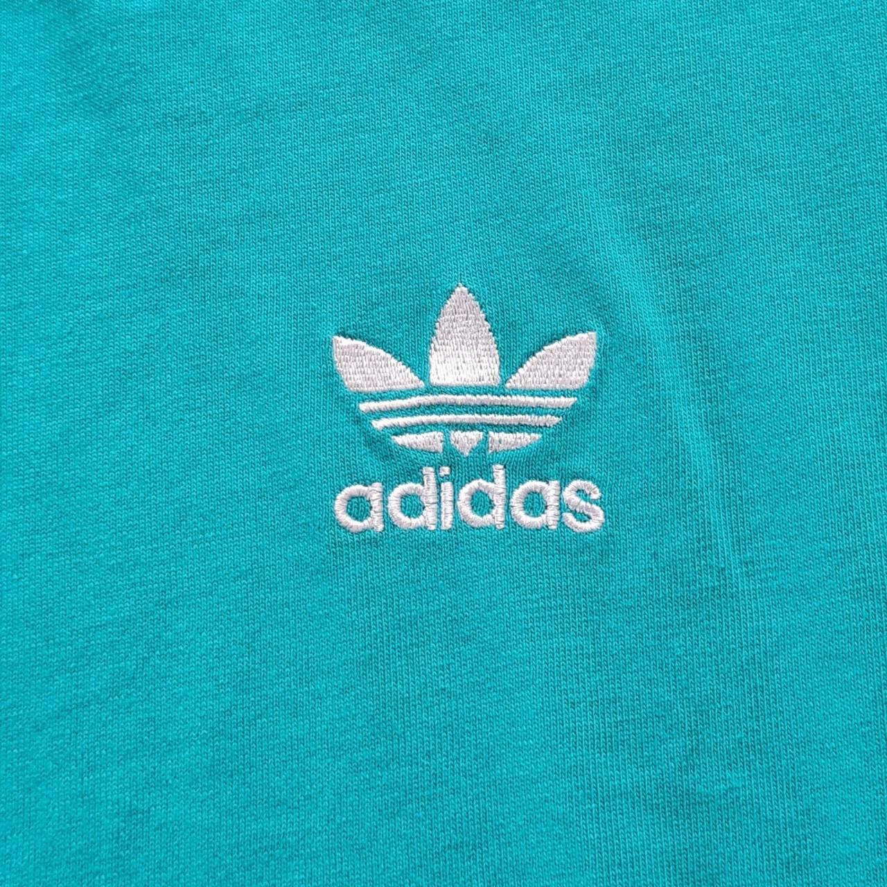 Adidas Men's Green and Blue T-shirt | Depop