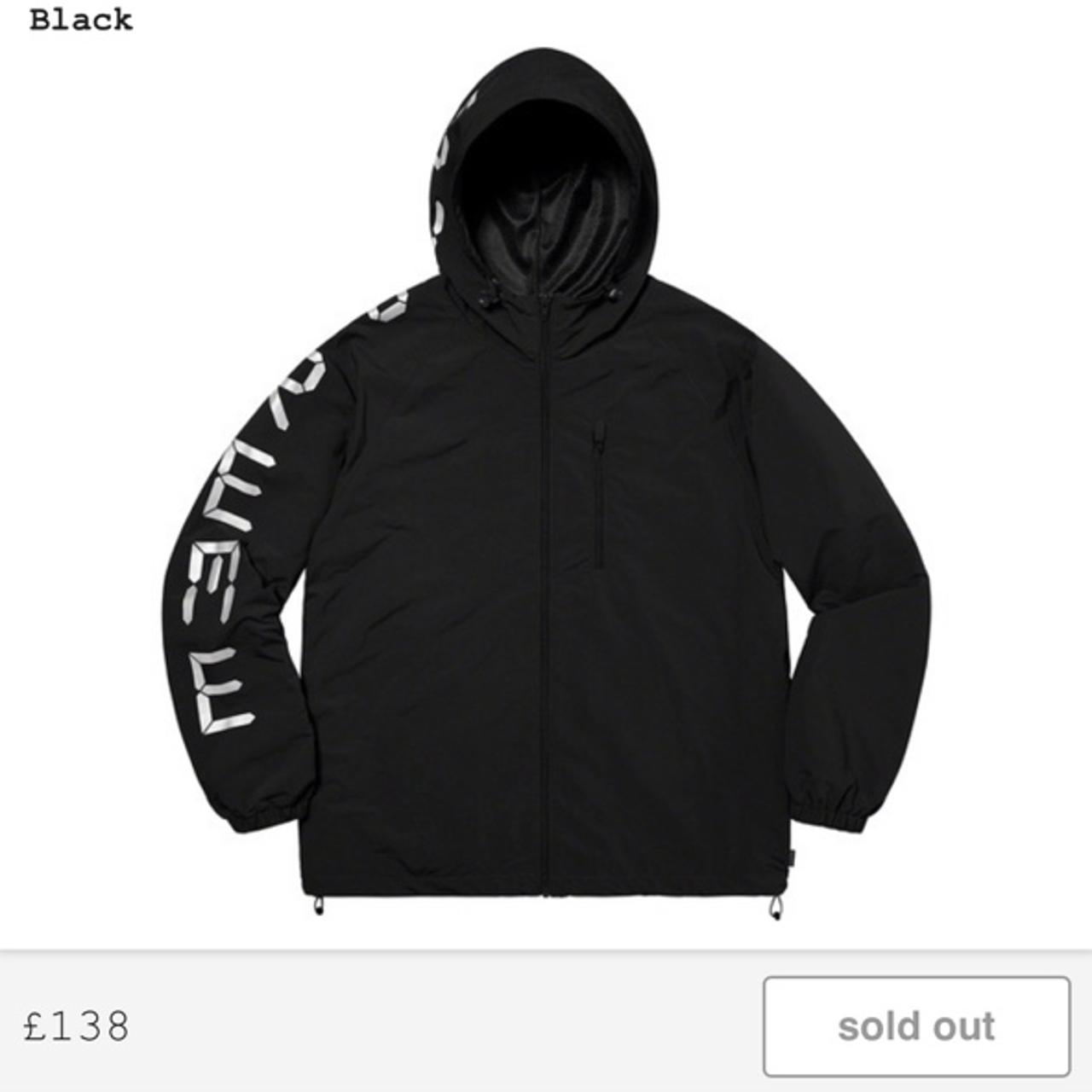 Supreme digital logo track jacket Black Large... - Depop