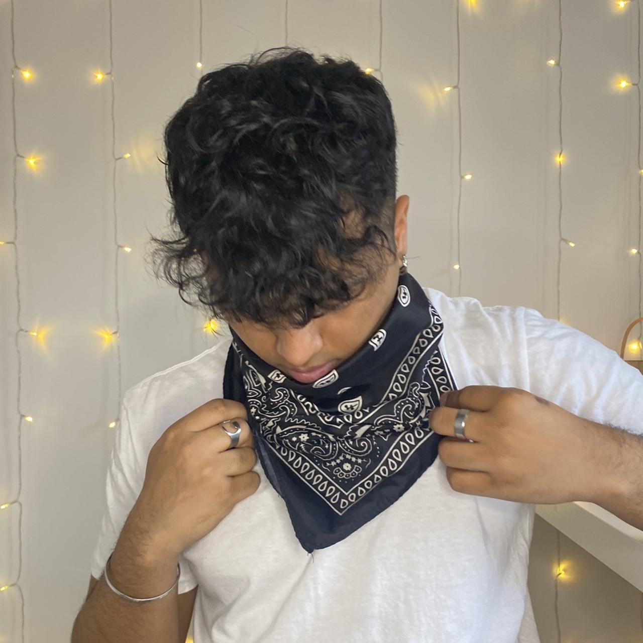 Black and white bandanna Pattern bandanna Really... - Depop