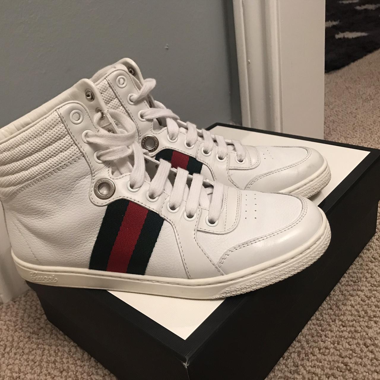 High top Gucci shoes. Size 36 (6). Worn once. Depop
