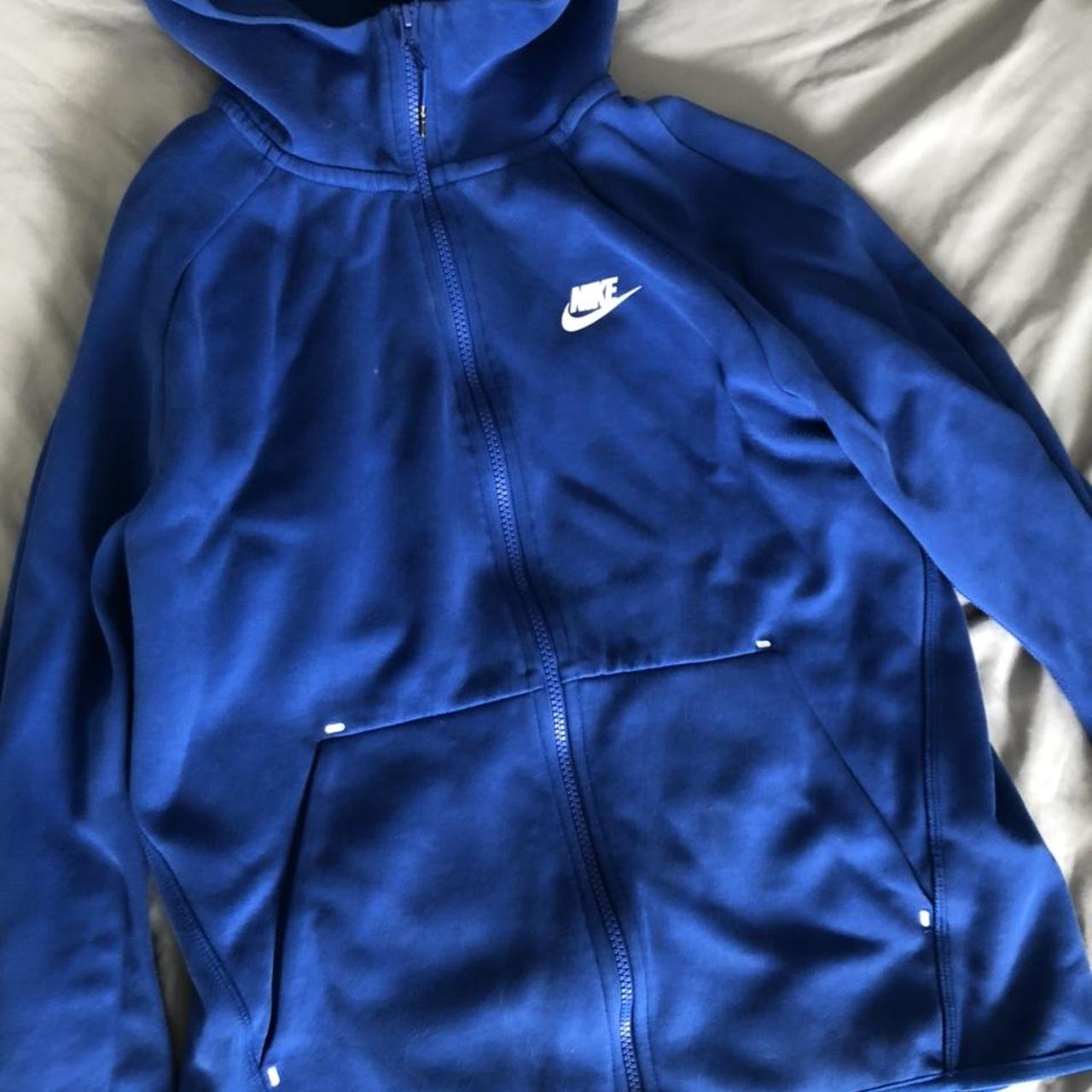 RARE old season mens tech fleece in royal blue size... - Depop