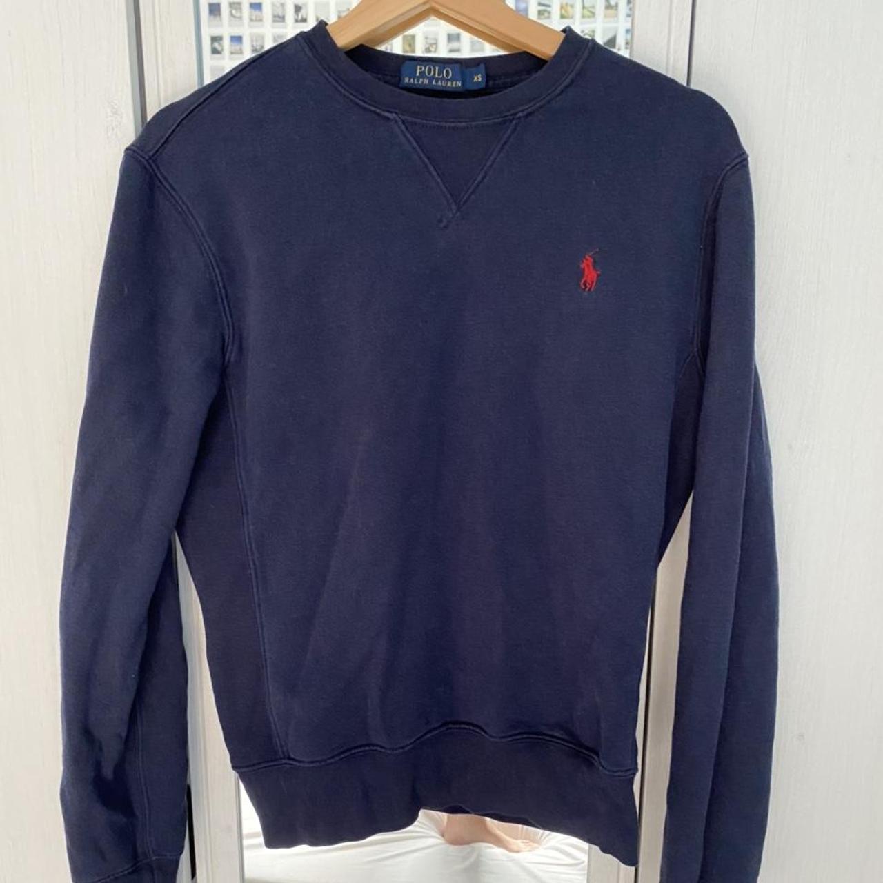 Ralph Lauren Navy Sweatshirt XS #ralphlauren - Depop