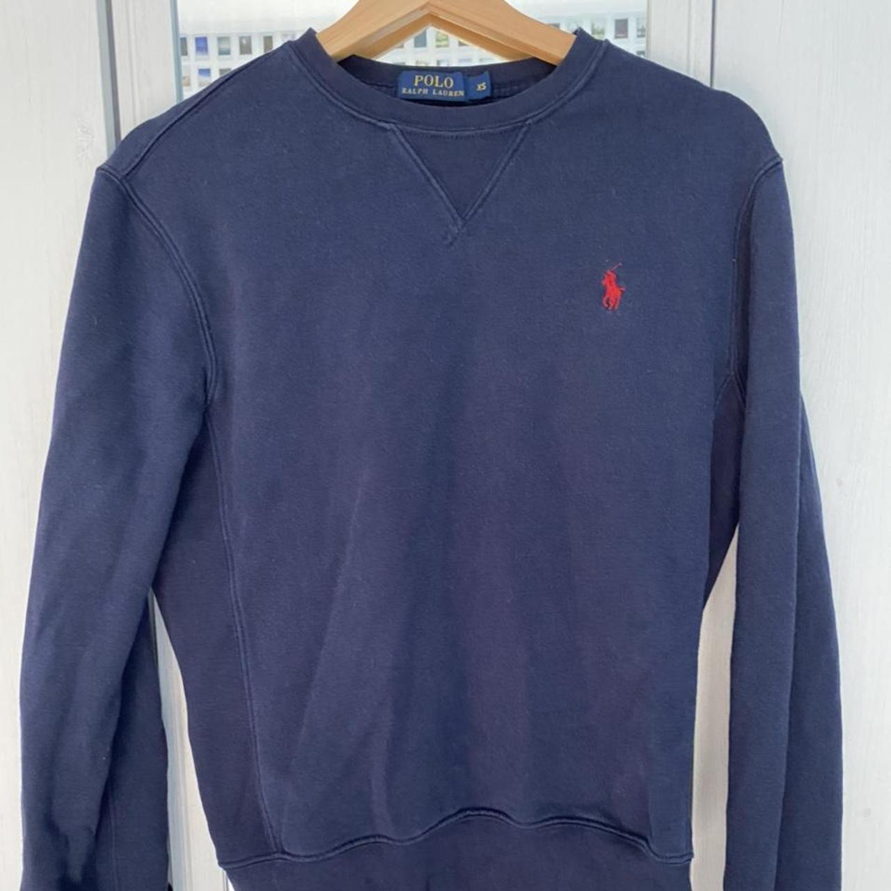 Ralph Lauren Navy Sweatshirt XS #ralphlauren - Depop