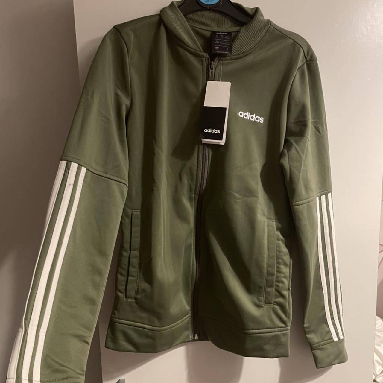 khaki green adidas tracksuit