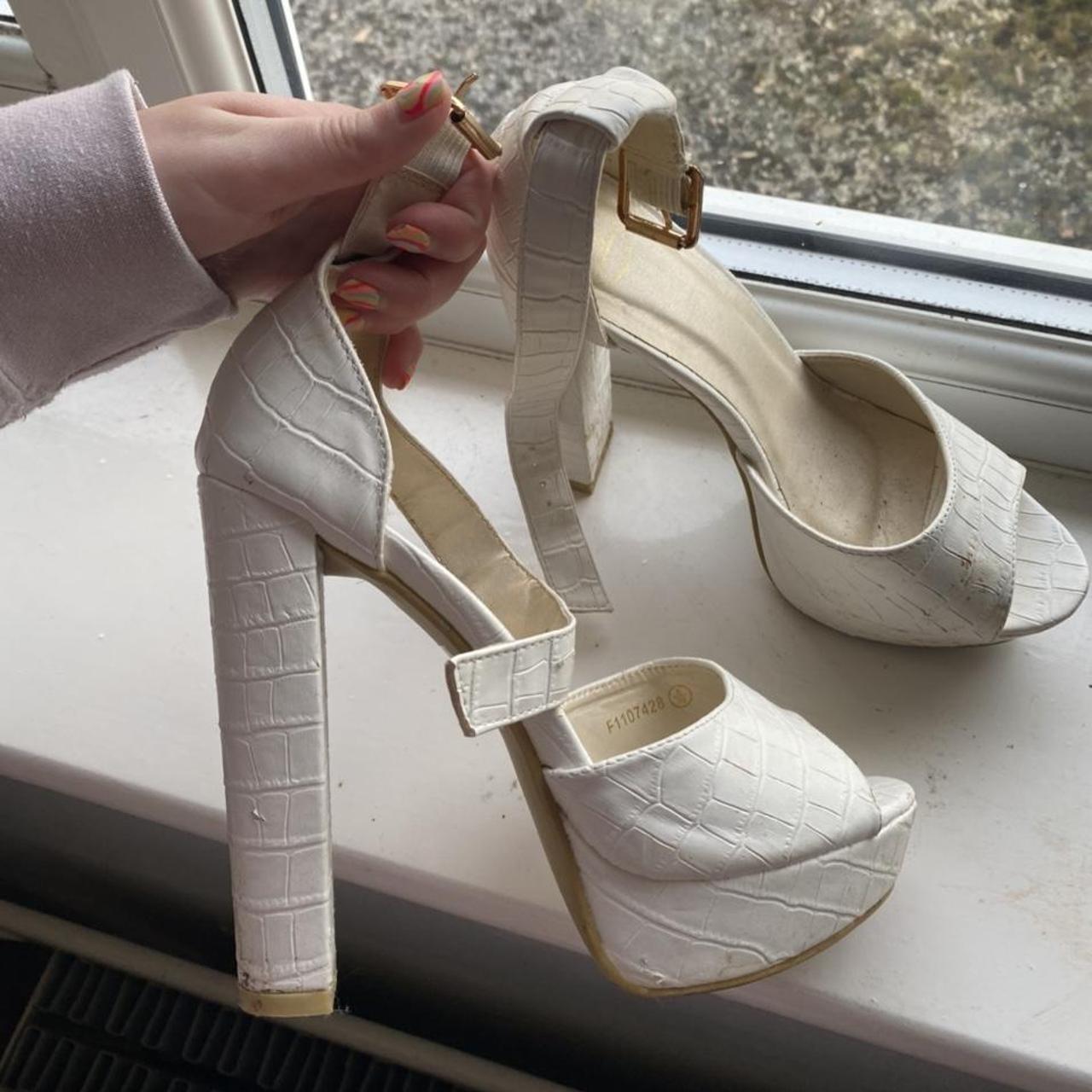 Missguided white mules best sale