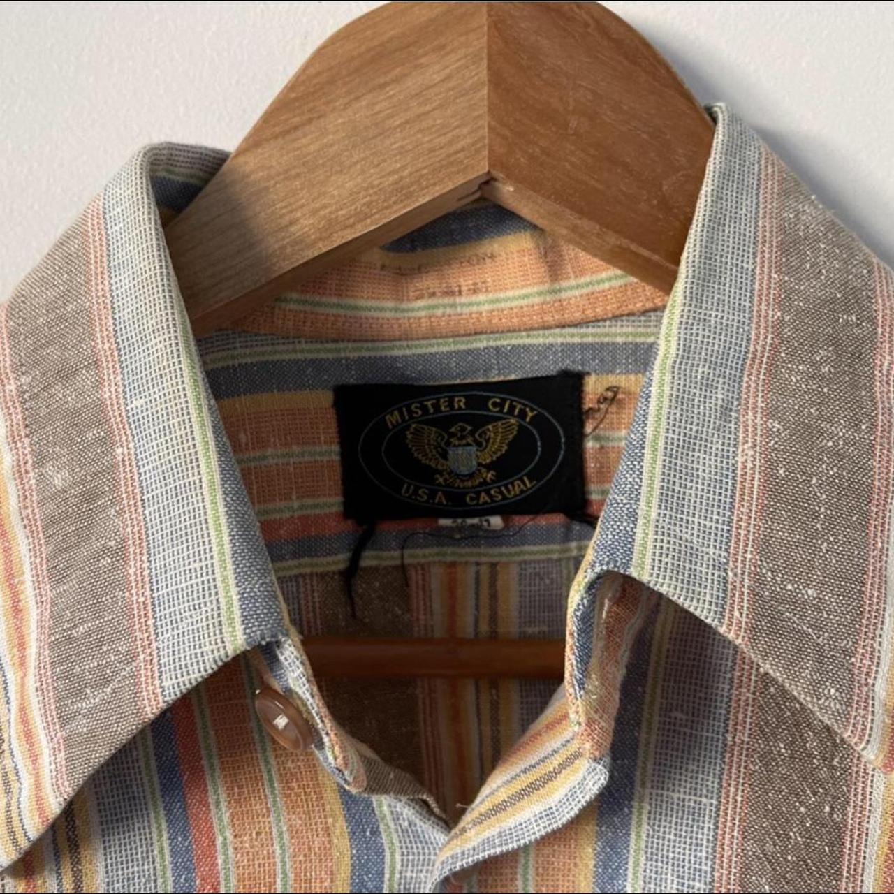 Vintage Linen Button Up. Sized as M but probably... Depop