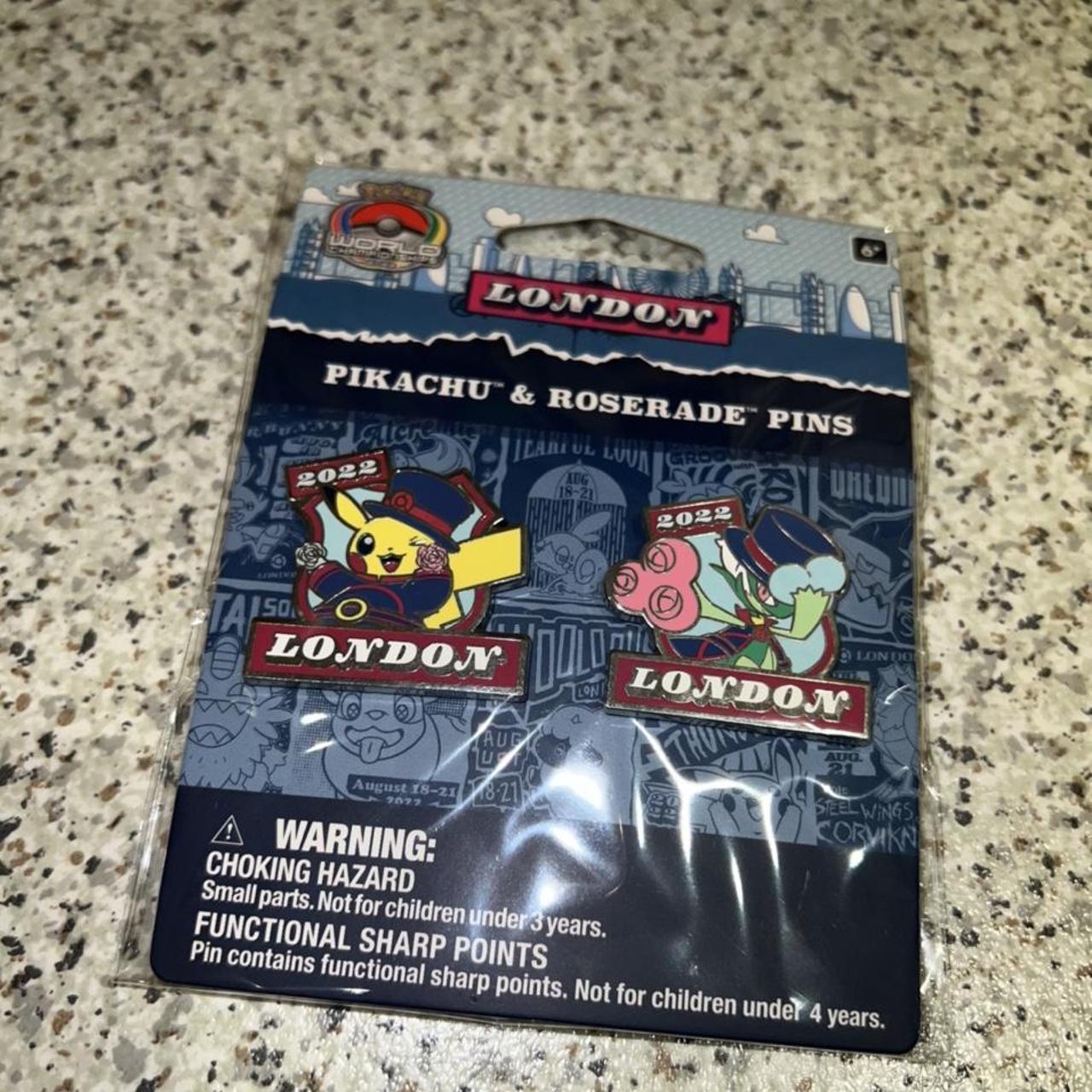 London Pikachu and Roserade Pins Pokemon Center... - Depop