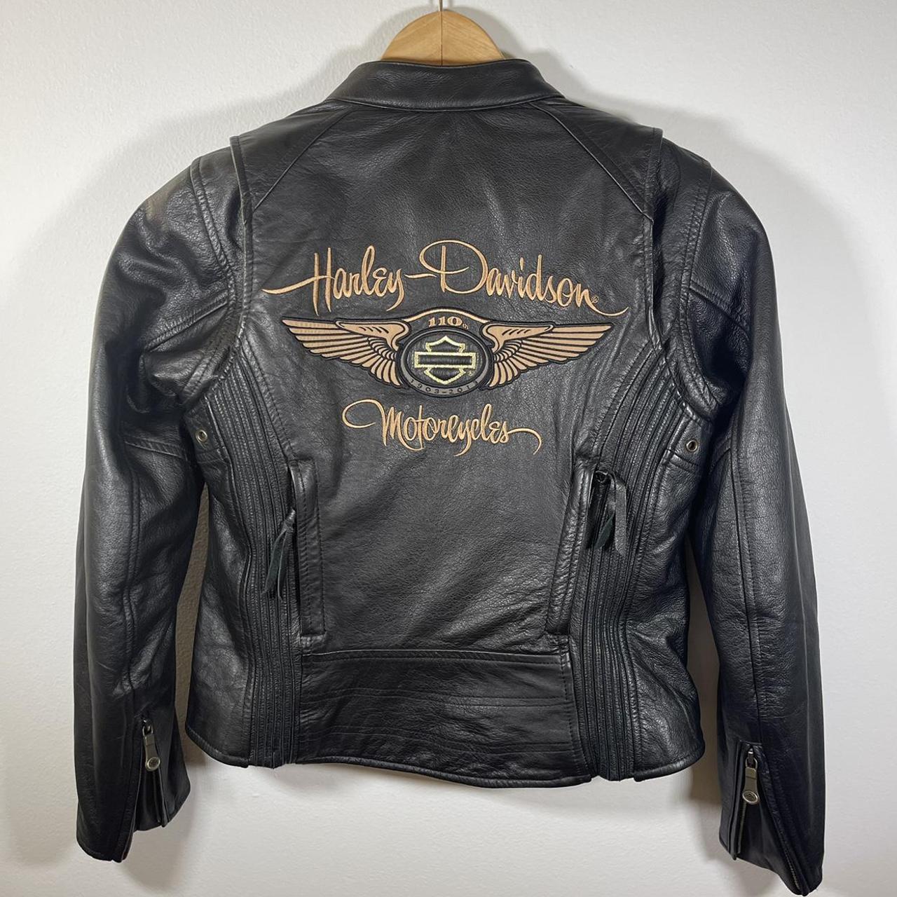 110th anniversary Harley Davidson leather jacket,... - Depop