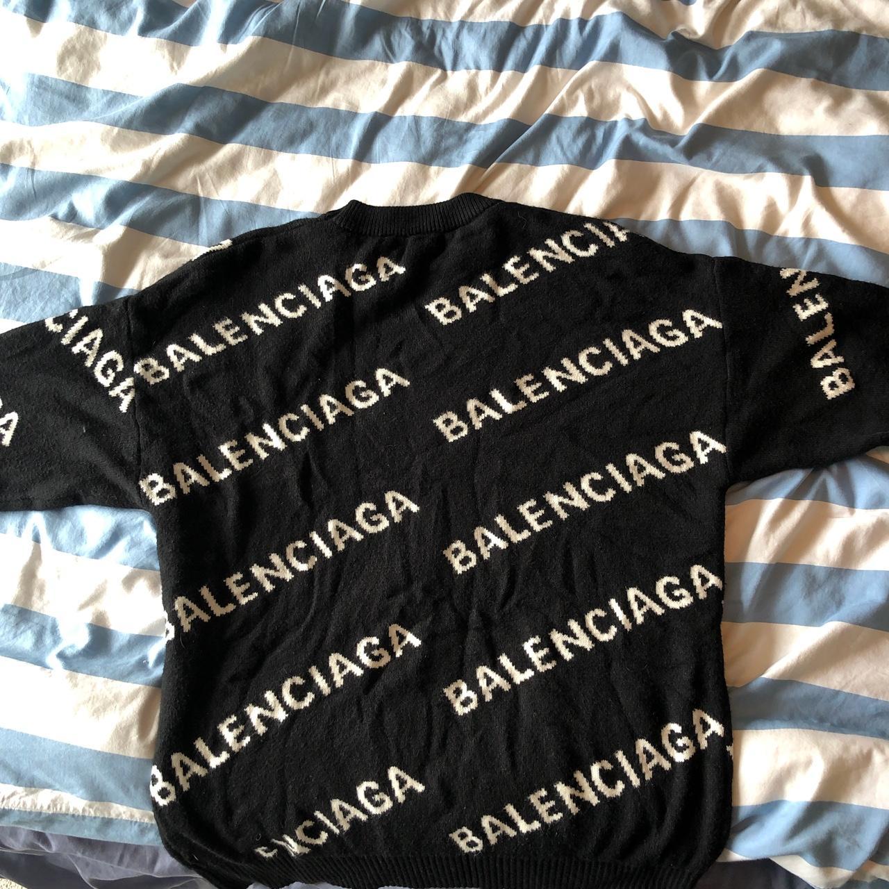 Balenciaga All Over Wool Jumper, Material and feel... - Depop