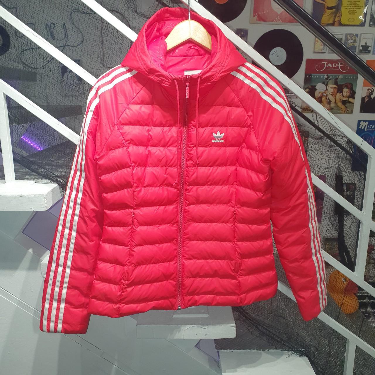 adidas red puffer jacket
