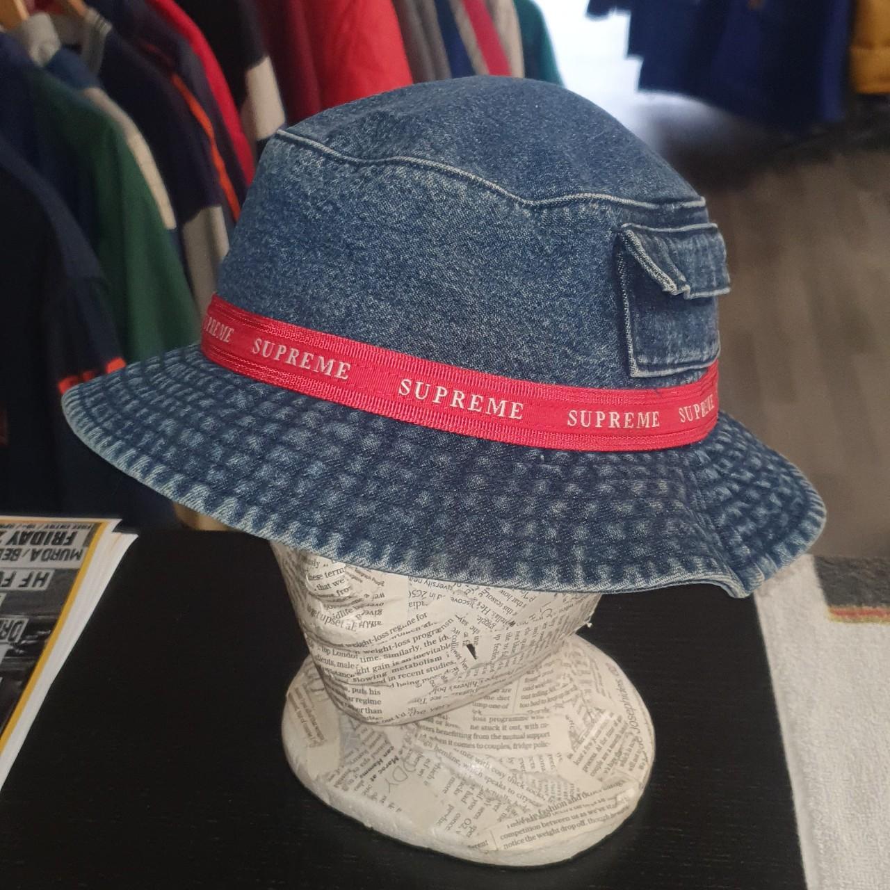 Supreme jacquard denim crusher hat Size... - Depop