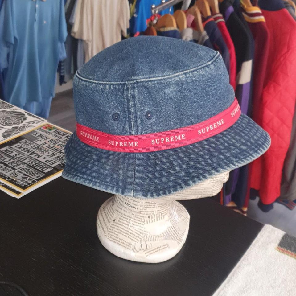 Supreme jacquard denim crusher hat Size... - Depop