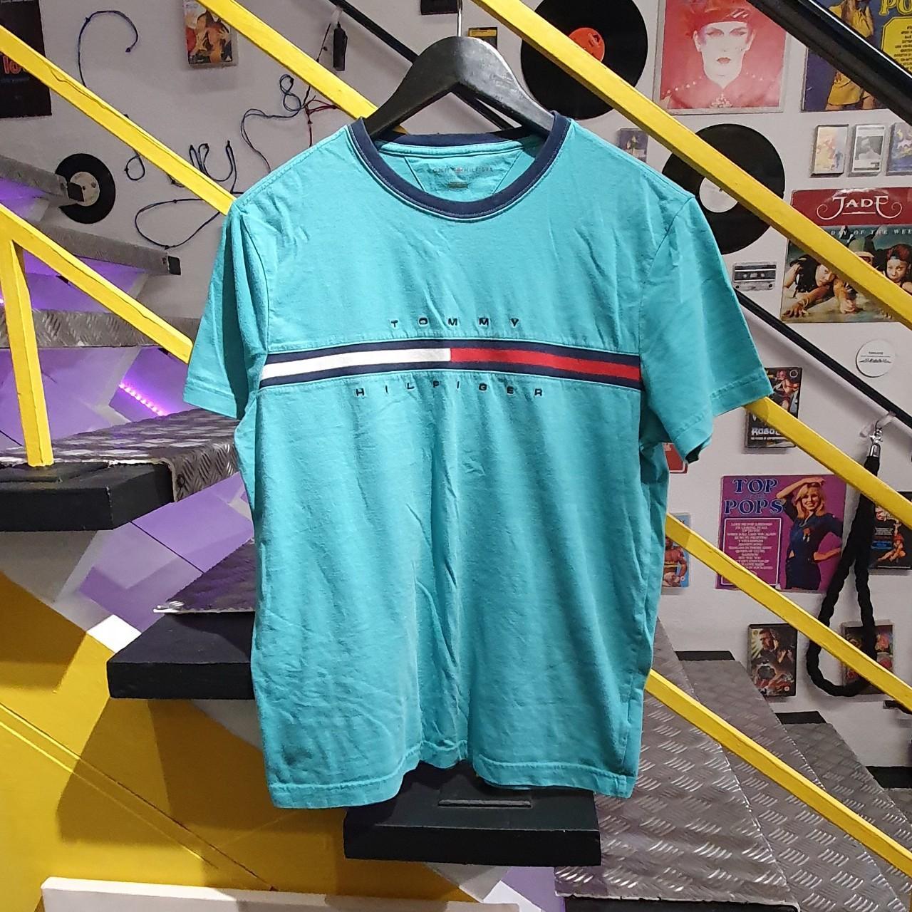 tommy hilfiger t shirt turquoise