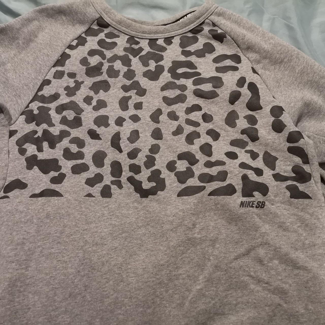 Grey leopard print Nike jumper nike streetwear