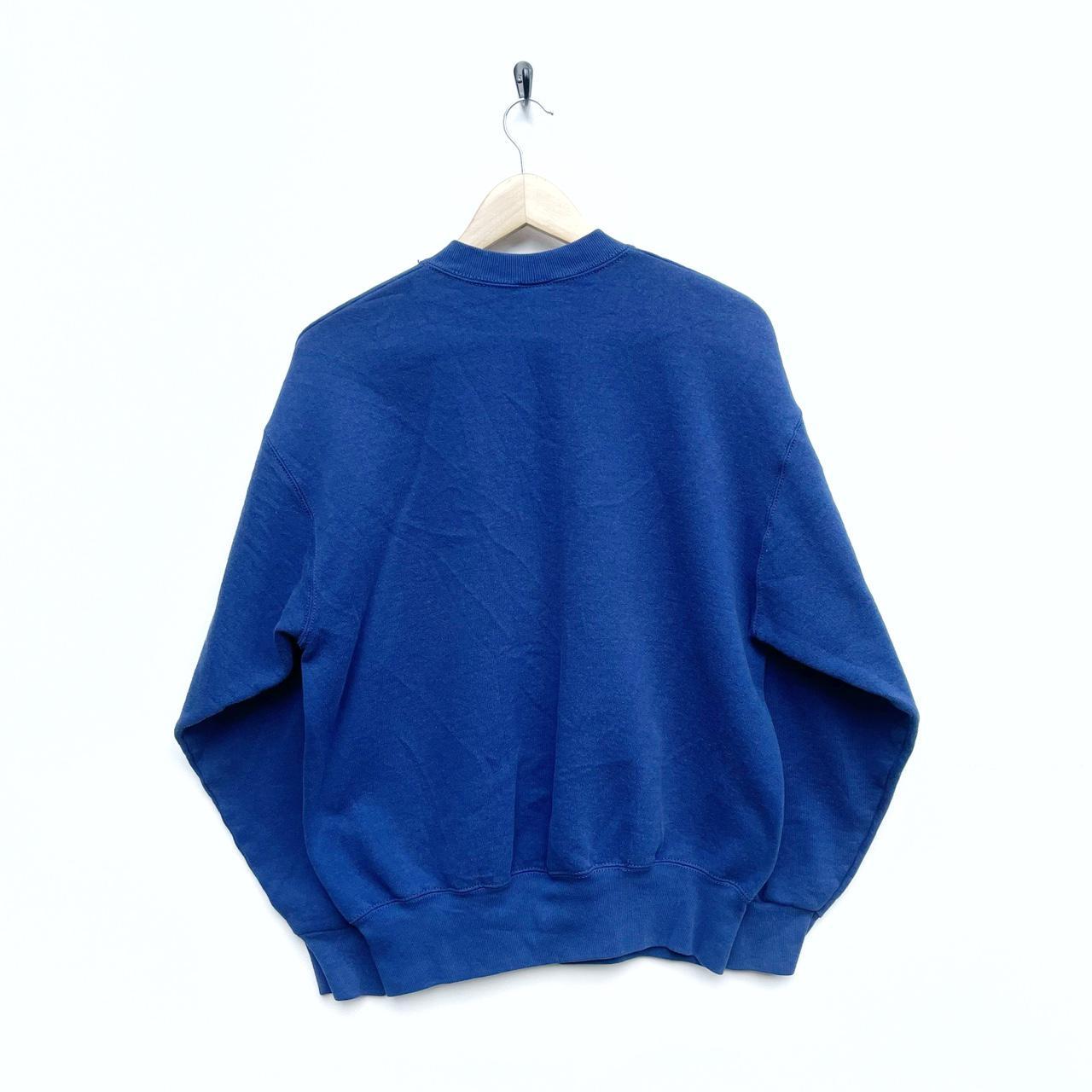 Vintage plain navy blue sweatshirt, great boxy... - Depop