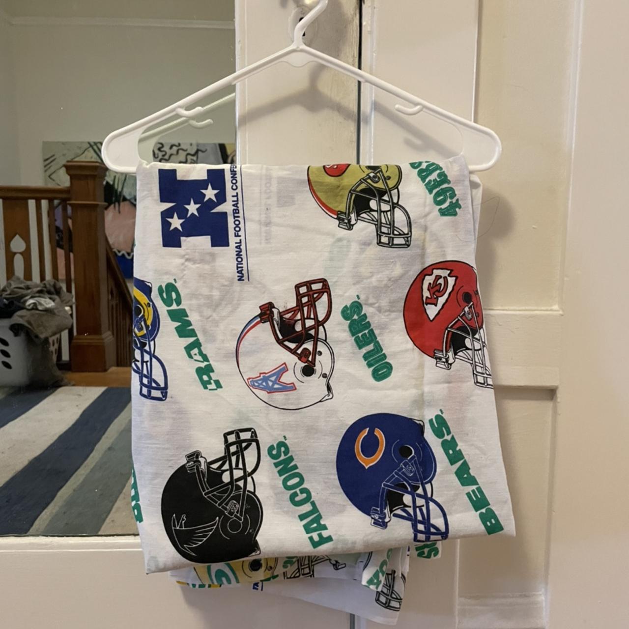 Vintage NFL Allover print Sheets nfl fabric... Depop