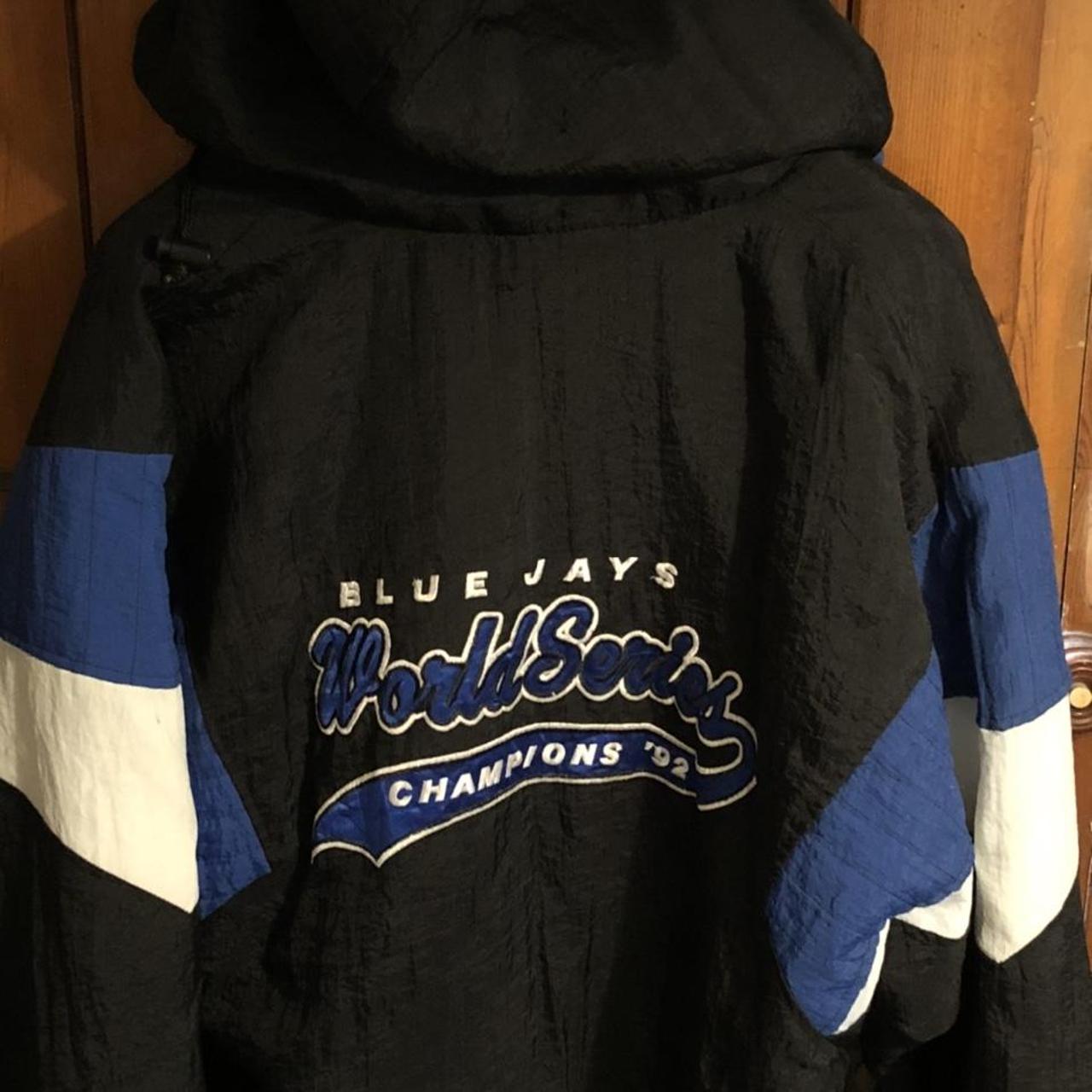 Toronto Blue Jays Starter Jacket 1992. The Blue jays... Depop Toronto Blue Jays Starter Jacket 1992. The Blue jays... Depop