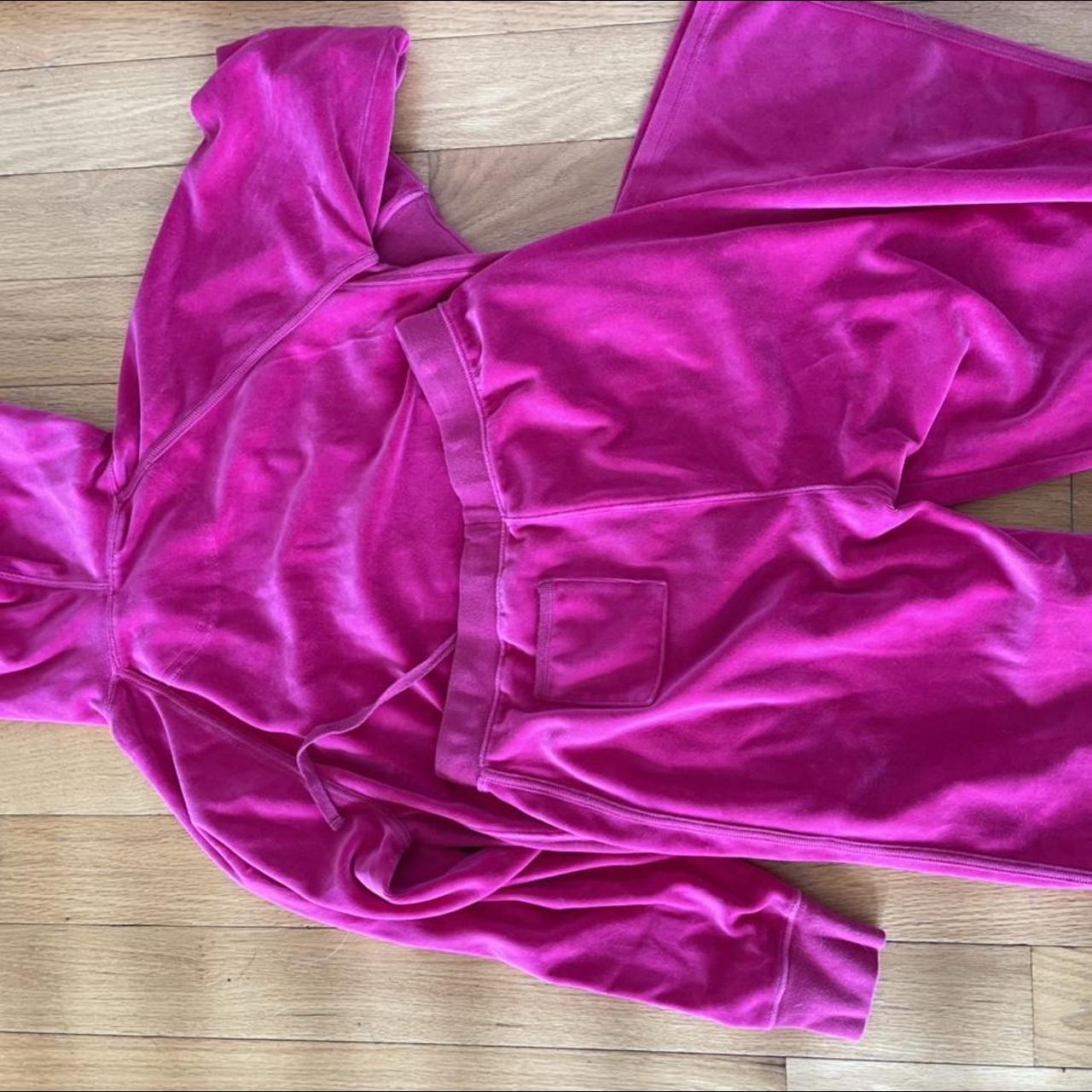 Petite Medium Hot Pink Velour Jumpsuit w/ Hood. I’m... Depop