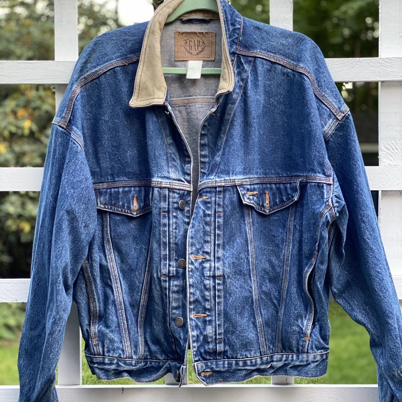 MARLBORO COUNTRY STORE - Vtg Leather Collar Blue Jean Denim Jacket, Mens  LARGE | eBay