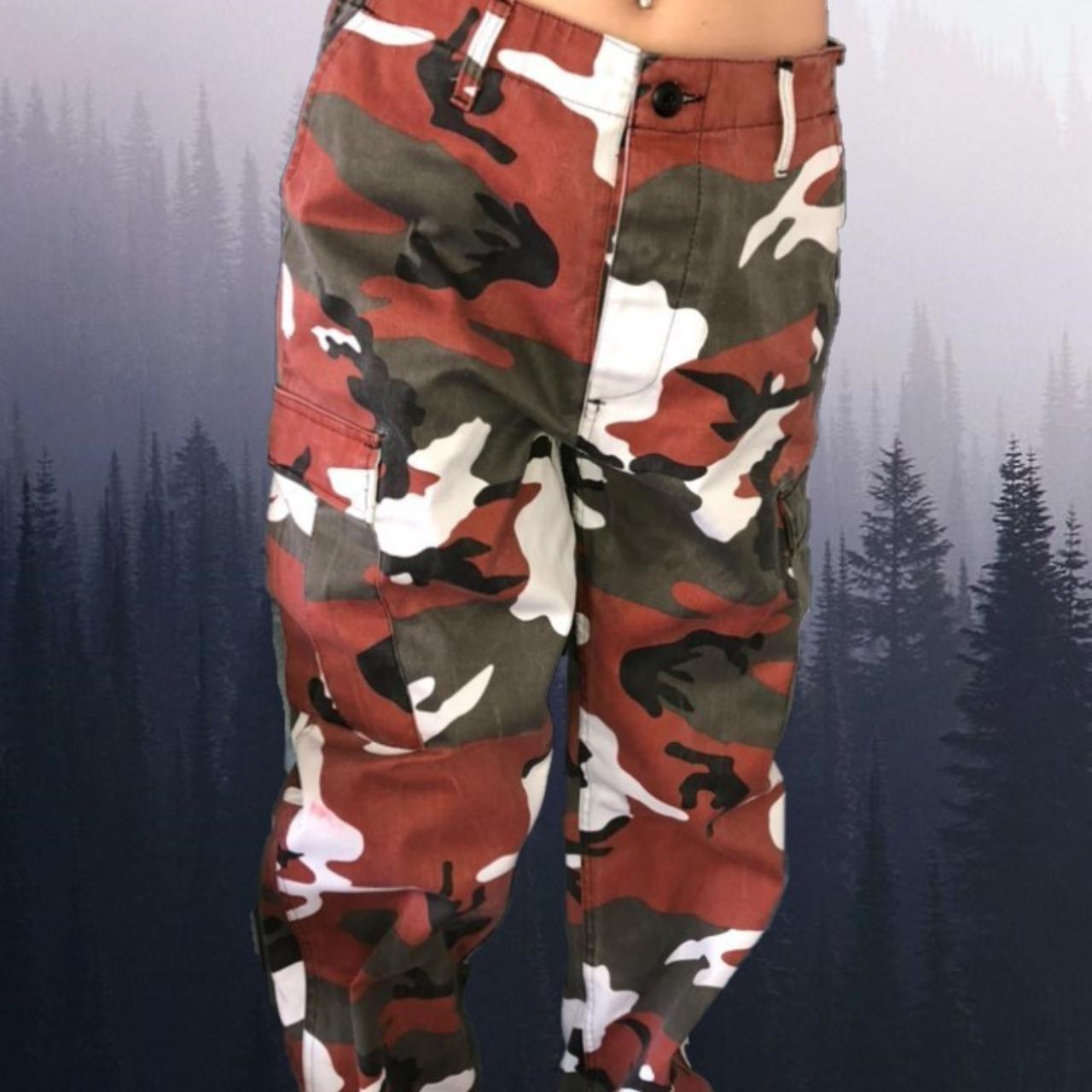 Red Camo Pocket Detail Cargo Trouser  PrettyLittleThing