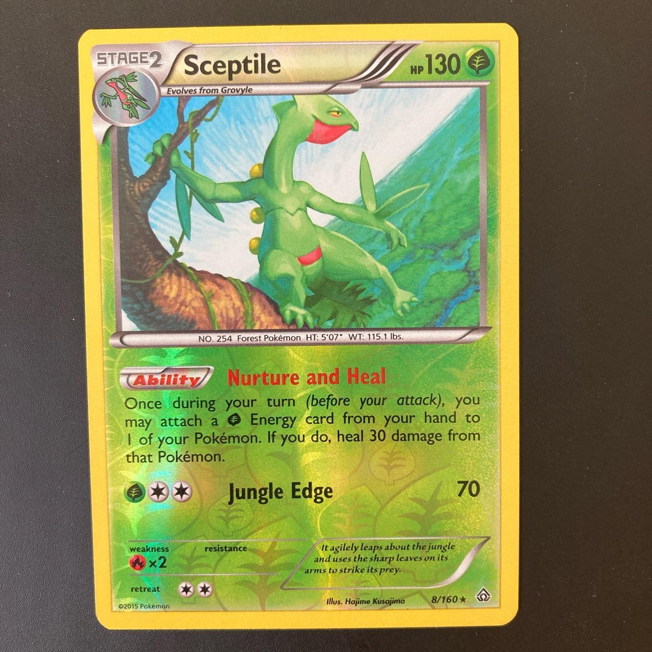 Pokémon Cards 8/160. Sceptile Reverse Holo Rare. XY... - Depop