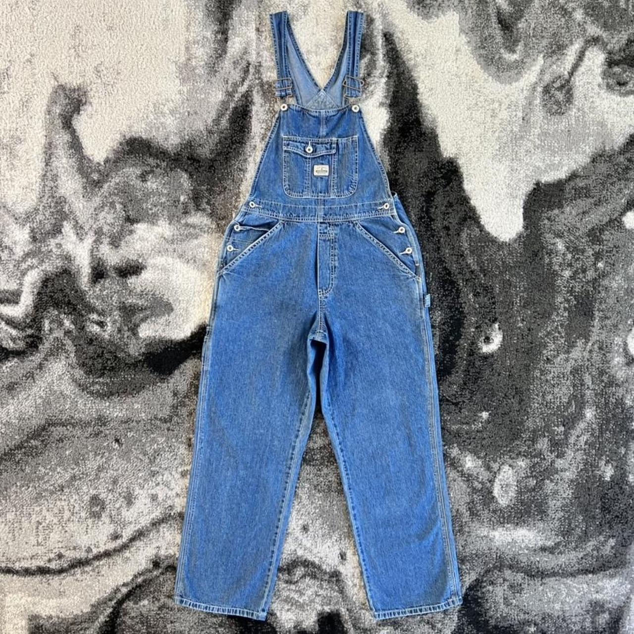 Old Navy ~ Vintage 90s Y2k Dark Wash Denim Overalls... - Depop