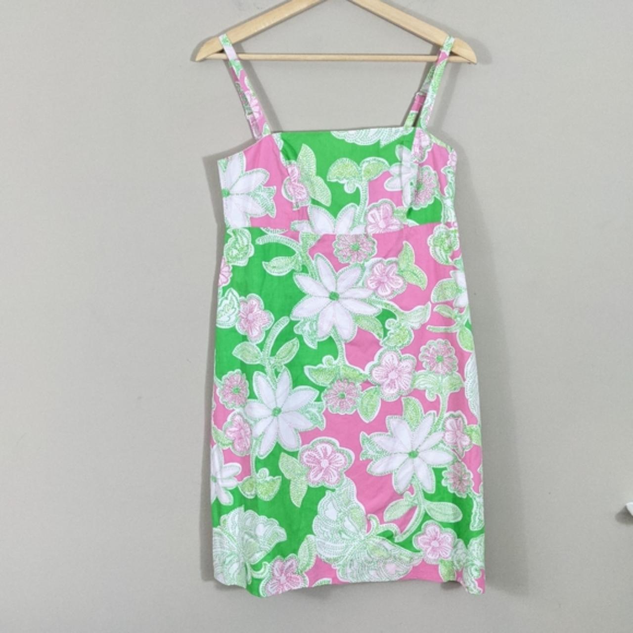 Lilly Pulitzer Size 8 Prep green hit the spot cotton... - Depop