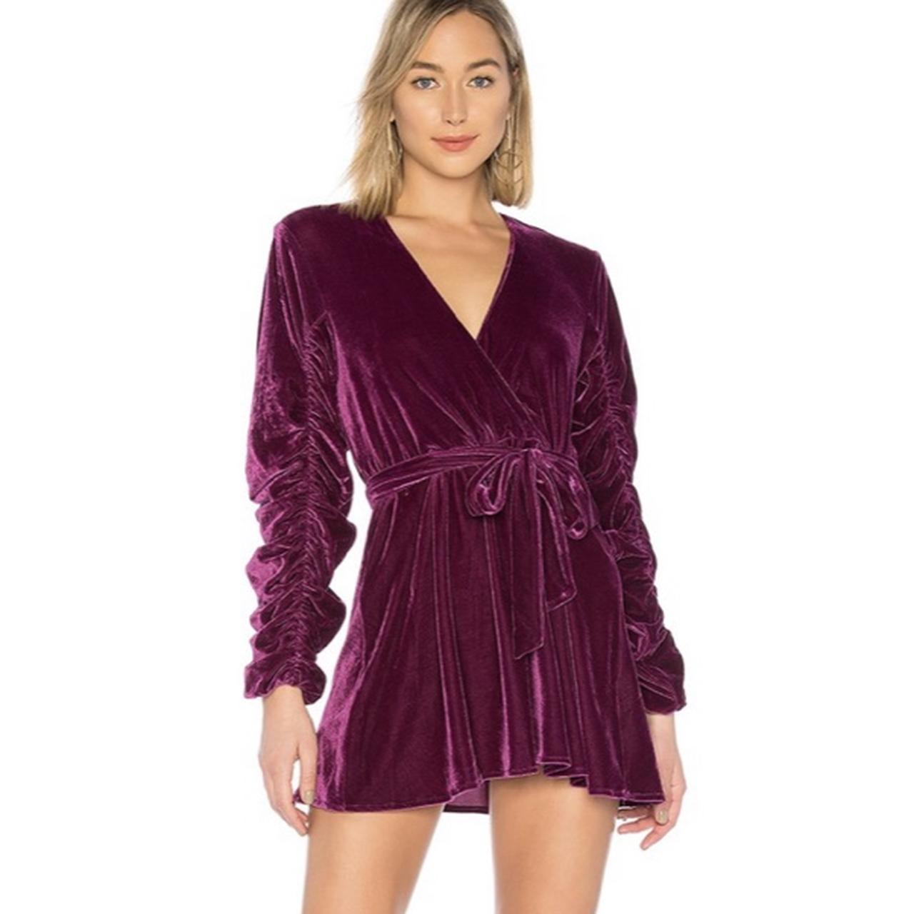 Revolve Tularosa Tawney Purple Velvet Dress Size Depop