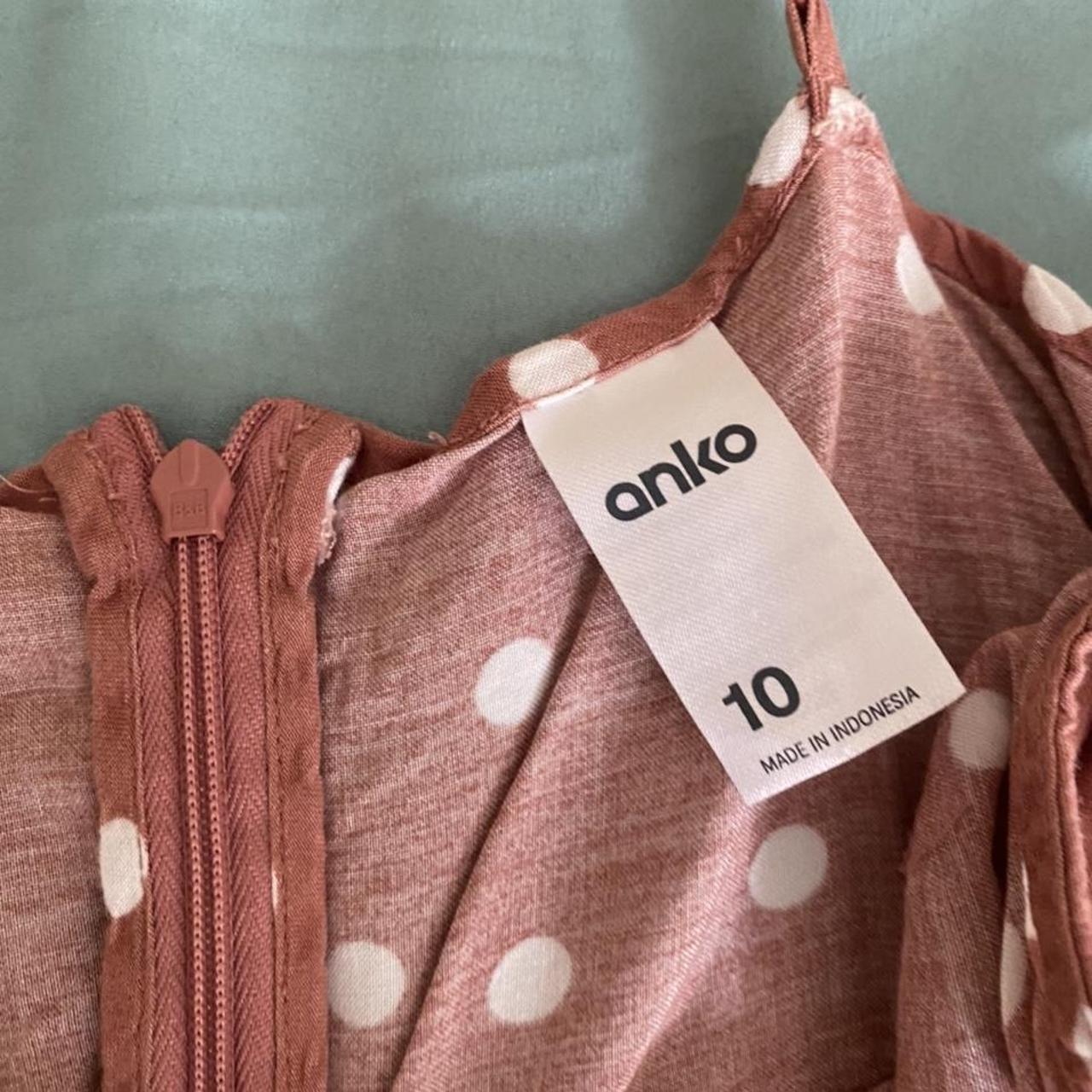 pink and white polka dot slip dress (Spanish brand)... Depop