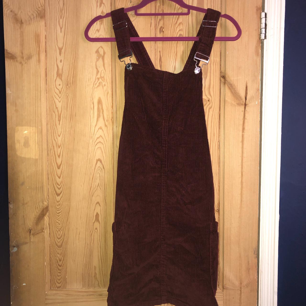 Burgundy cord on sale pinafore dress primark