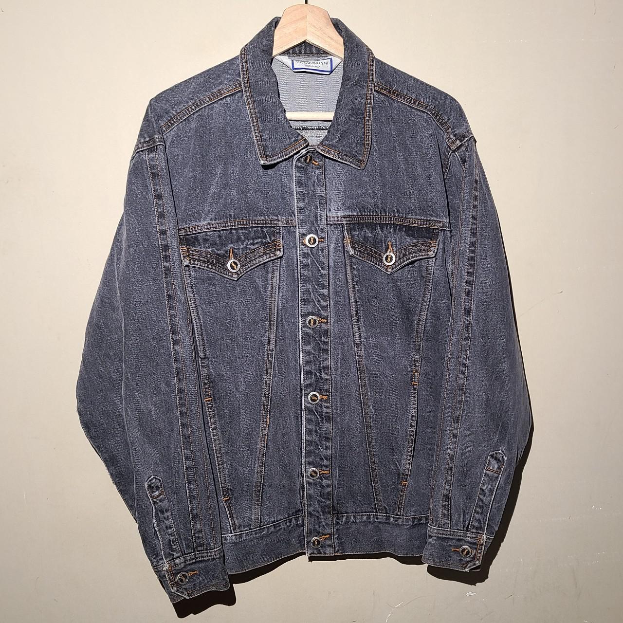 Vintage 90s Yves Saint Laurent Denim Jacket Features... - Depop