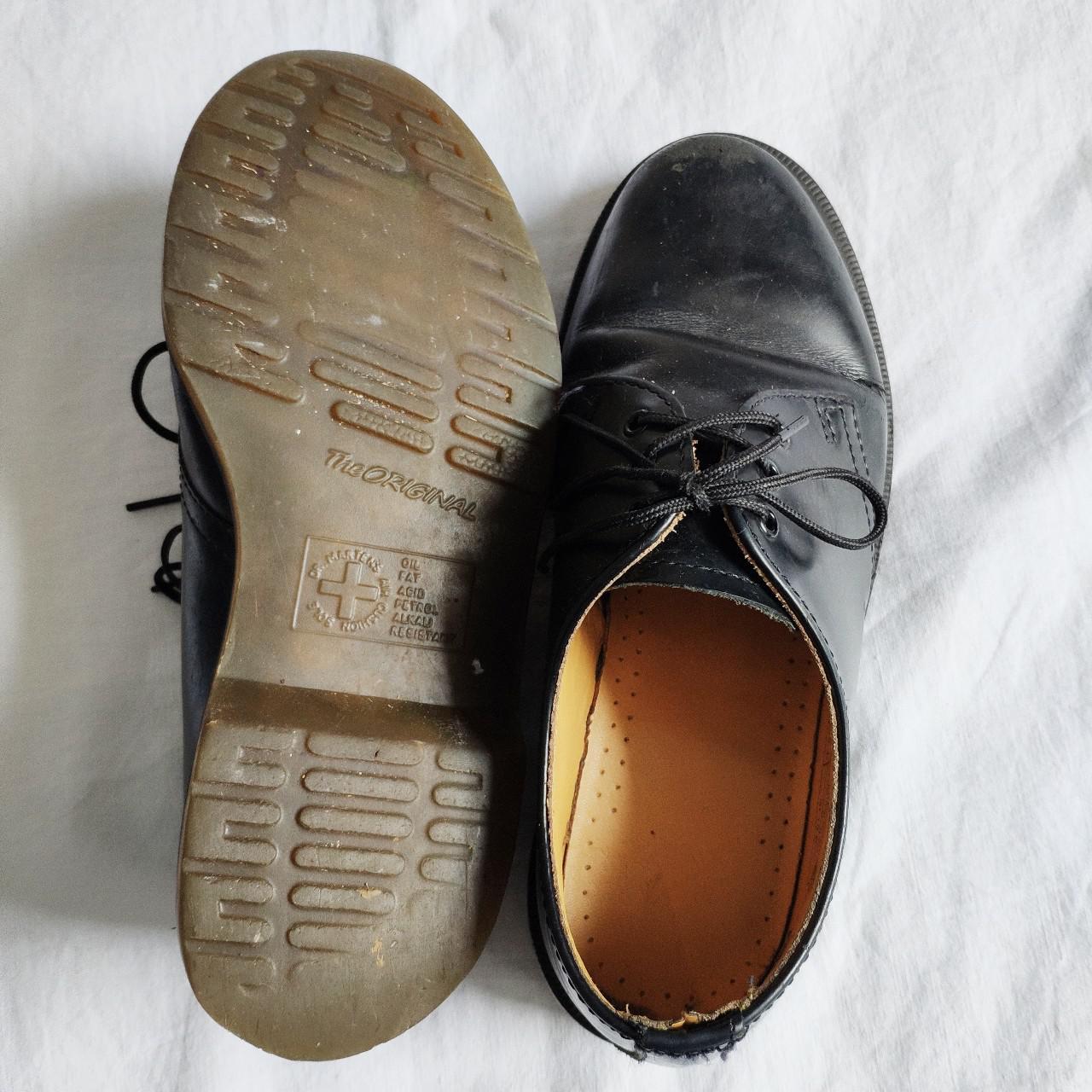 black dr martens 1461 shoes, classic 3 eye, low... - Depop
